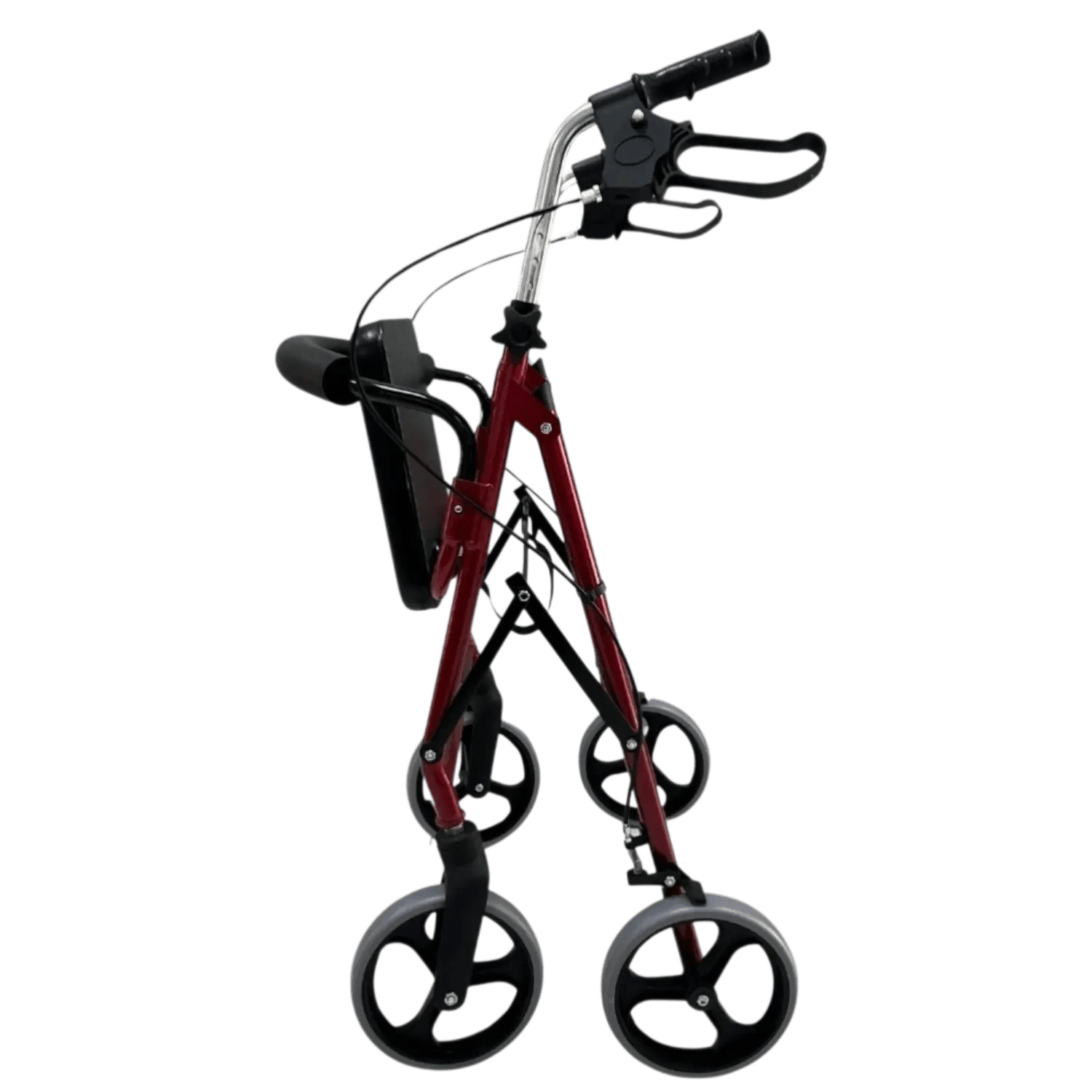Poylin P580 Ekonomik Rollator | Dört Tekerlekli Frenli Yürüme Desteği | Oturma Tablalı ve Sepetli