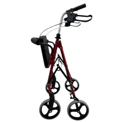 Poylin P580 Ekonomik Rollator | Dört Tekerlekli Frenli Yürüme Desteği | Oturma Tablalı ve Sepetli