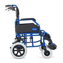 DM-337 45cm Mavi Alüminyum Özellikli Transfer Tekerlekli Sandalye