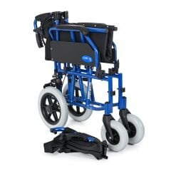 DM-337 45cm Mavi Alüminyum Özellikli Transfer Tekerlekli Sandalye