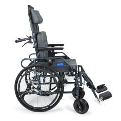 PHW954LGC-46 Lux Alüminyum Özellikli Tekerlekli Sandalye (Baş,Boyun Destekli)Baldır Destekli Ayaklar
