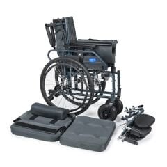 PHW954LGC-46 Lux Alüminyum Özellikli Tekerlekli Sandalye (Baş,Boyun Destekli)Baldır Destekli Ayaklar