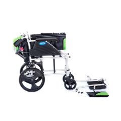 Comfort Plus KY-863-12 Silver Alüminyum Özellikli Tekerlekli Sandalye Yeşil