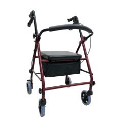 PR-880 Tekerlekli Walker Rollator Yürüteç | Oturaklı, Frenli, Katlanabilir 110 Kg Hasta Yürüteci | TAGESAN