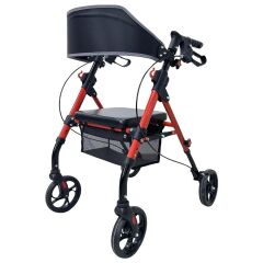 PR-885 Alüminyum Lüks Rollator Tekerlekli Walker | Oturaklı, Frenli, Sepetli ve Katlanabilir Hasta Yürüteci | TAGESAN