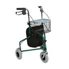 PR-888 Alüminyum 3 tekerli yürüteç Rollator Walker | Frenli, Sepetli, Katlanabilir Hasta ve Yaşlı Yürüteci | TAGESAN