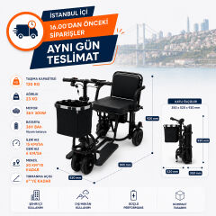 Poylin P409 3 Tekerlekli Engelli Scooter Aracı | Katlanabilir, Hafif ve Kompakt Akülü Scooter