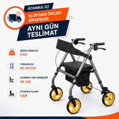 P581 Hasta Transfer Sandalyesi | Ergonomik, Güvenli ve Dayanıklı Hasta Transfer Çözümü Sarı renk