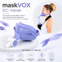 Ses Terapisi ve Vokal Egzersiz Maskesi | doctorVOX Vanalı Ses Maskesi Mor