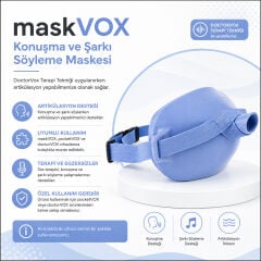 Ses Terapisi ve Vokal Egzersiz Maskesi | maskVOX Konuşma ve Şarkı Söyleme Maskesi Mor
