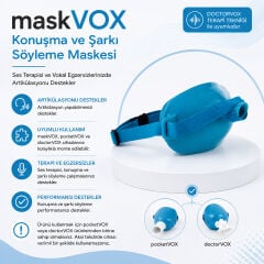 Ses Terapisi ve Vokal Egzersiz Maskesi | maskVOX Konuşma ve Şarkı Söyleme Maskesi Turkuaz