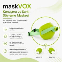 Ses Terapisi ve Vokal Egzersiz Maskesi | maskVOX Konuşma ve Şarkı Söyleme Maskesi Yeşil