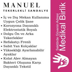 Manuel Hasta Tekerlekli Sandalye Frenli Ekonomik
