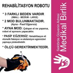Syrebo Yetişkinler İçin El Rehabilitasyon Robotu C10 Sol Eldiven VANALI TİP  XS  S  M L XL BEDEN VAR