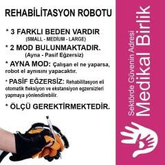 Syrebo Yetişkinler İçin El Rehabilitasyon Robotu C10 Sağ Eldiven VANALI TİP  XS  S  M L XL BEDEN VAR
