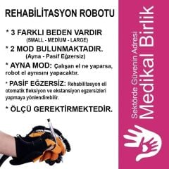 Syrebo Çocuk İçin El Rehabilitasyon Robotu C10 Sol Eldiven XS S M L XL BEDEN VAR.