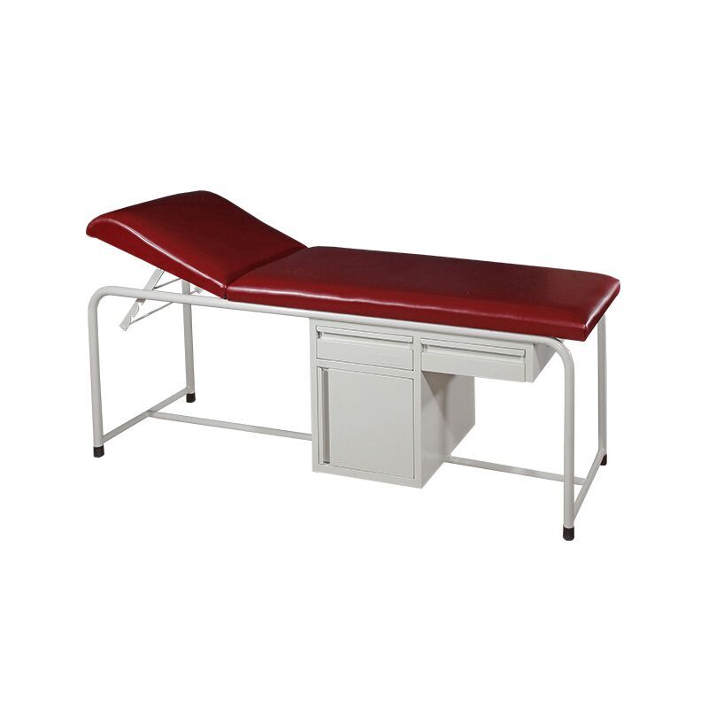 TAGESAN Dolap ve Çekmeceli Muayene Masası Sac, Sabit Ayaklı, 4 Kademeli Baş Ayarlı E-202/A