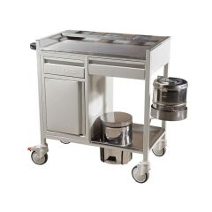 2 Çekmeceli Dolaplı ve Tromelli Pansuman Arabası E-254/B